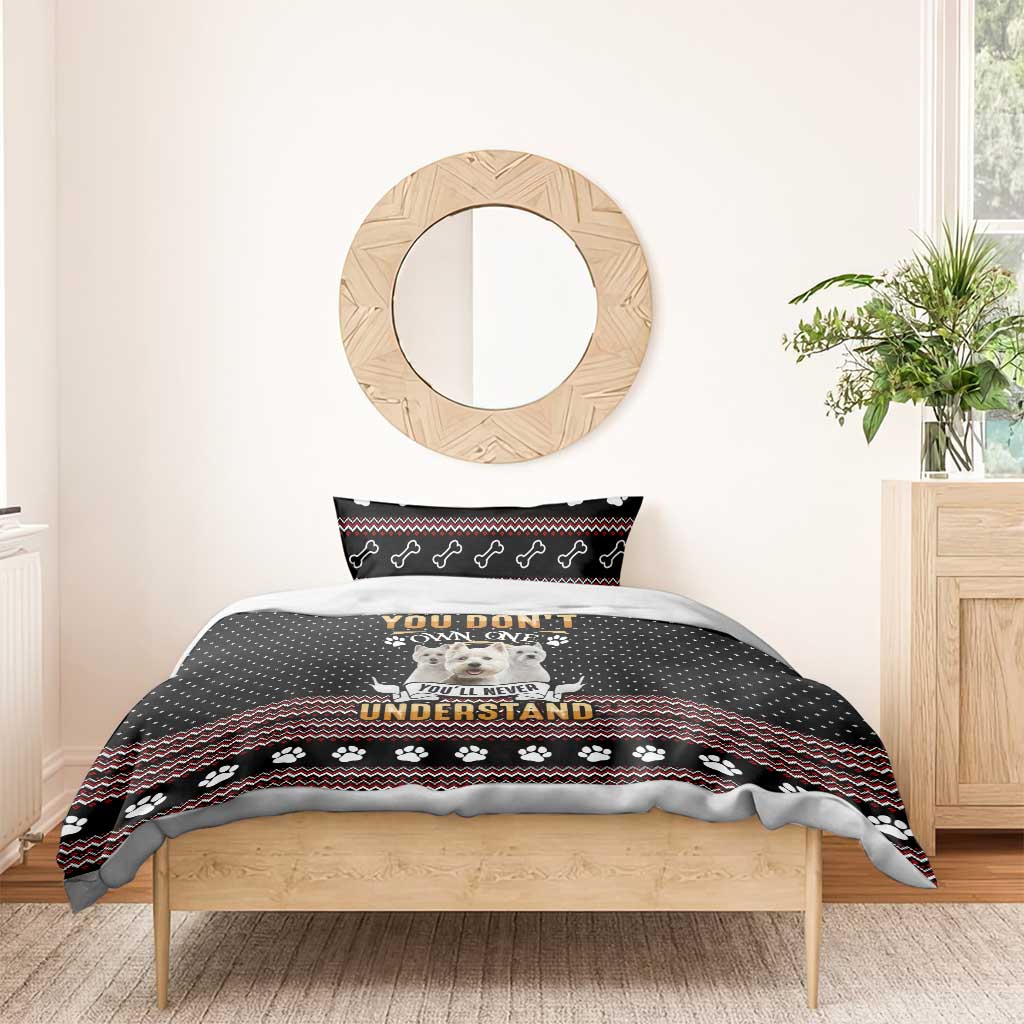 West Highland White Terrier Christmas Bedding Set Xmas Holiday Patterns - Wonder Print Shop