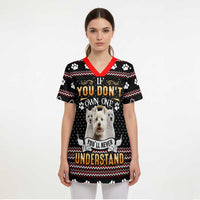 West Highland White Terrier Christmas Scrub Top Xmas Holiday Patterns - Wonder Print Shop