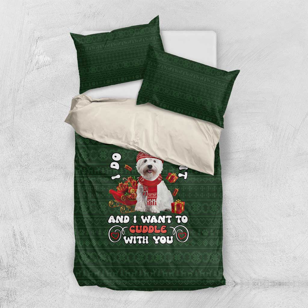 West Highland White Terrier Christmas Bedding Set Xmas Holiday Patterns - Wonder Print Shop