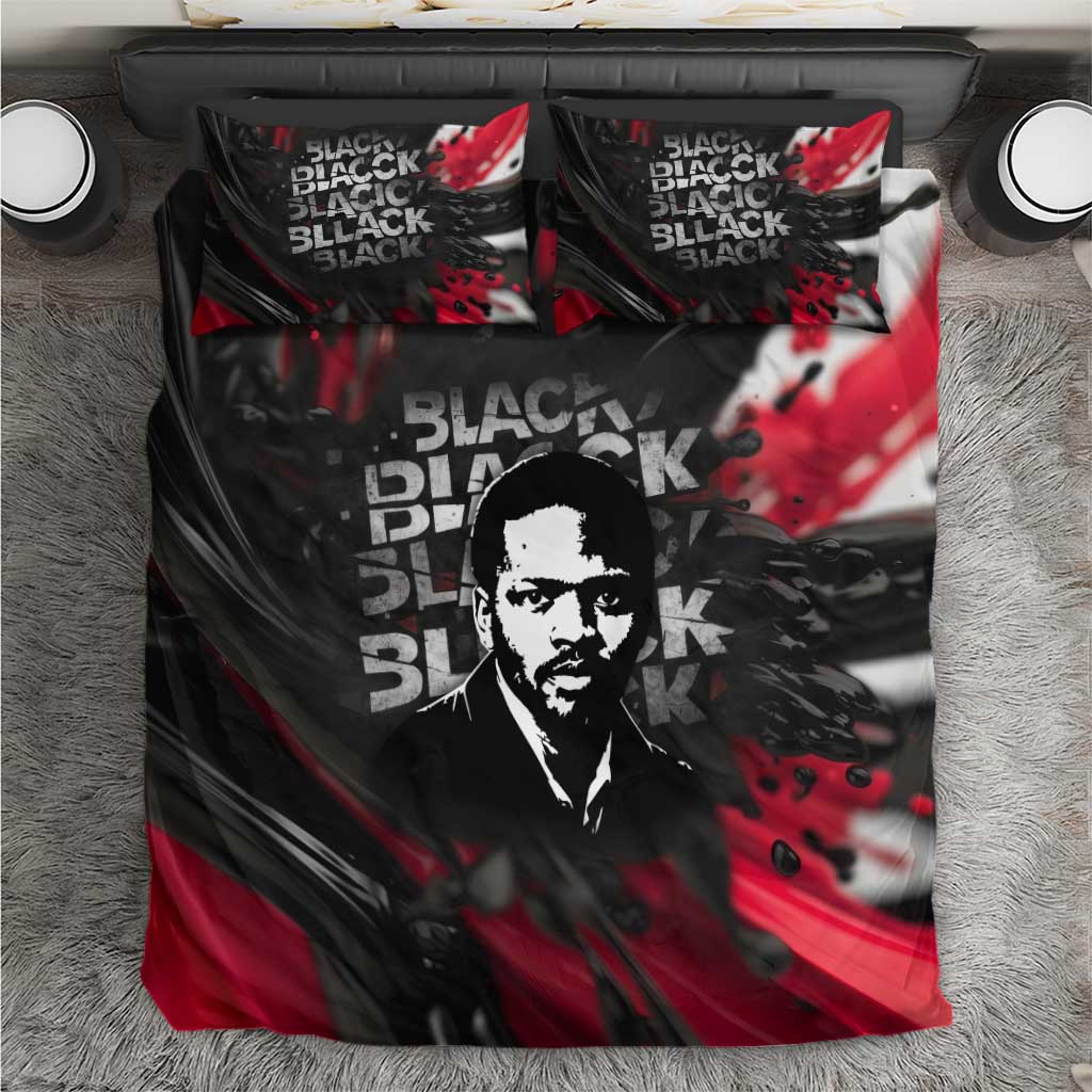 Steve Biko Bedding Set with Black Consciousness Portrait, Power Fist Symbol and Red-Black Freedom - Wonder Print Shop