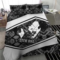 Steve Biko Bedding Set with Monochrome Portrait, Ideas Do Not Die Quote - Wonder Print Shop