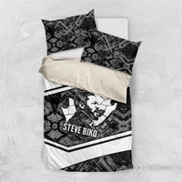 Steve Biko Bedding Set with Monochrome Portrait, Ideas Do Not Die Quote - Wonder Print Shop