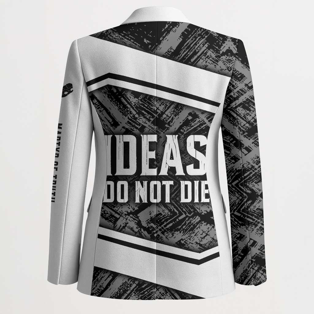 Steve Biko Blazer with Monochrome Portrait, Ideas Do Not Die Quote - Wonder Print Shop