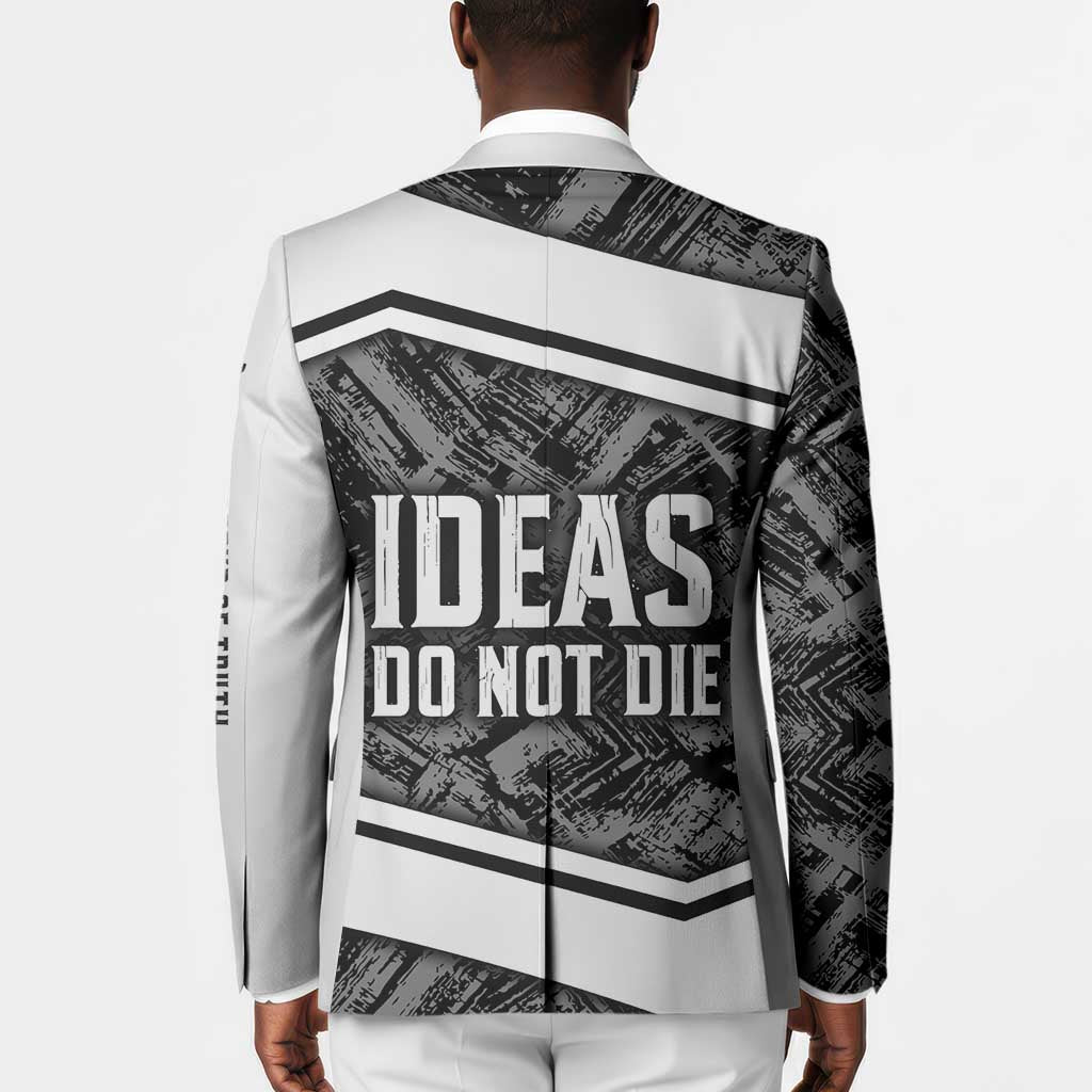 Steve Biko Blazer with Monochrome Portrait, Ideas Do Not Die Quote - Wonder Print Shop