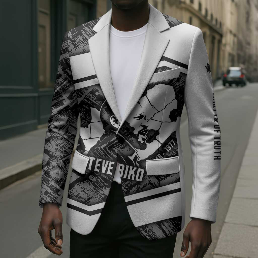 Steve Biko Blazer with Monochrome Portrait, Ideas Do Not Die Quote - Wonder Print Shop