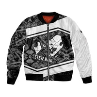 Steve Biko Bomber Jacket with Monochrome Portrait, Ideas Do Not Die Quote - Wonder Print Shop