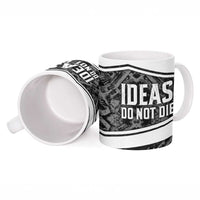 Steve Biko Ceramic Mug with Monochrome Portrait, Ideas Do Not Die Quote - Wonder Print Shop