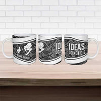 Steve Biko Ceramic Mug with Monochrome Portrait, Ideas Do Not Die Quote - Wonder Print Shop