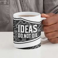 Steve Biko Ceramic Mug with Monochrome Portrait, Ideas Do Not Die Quote - Wonder Print Shop
