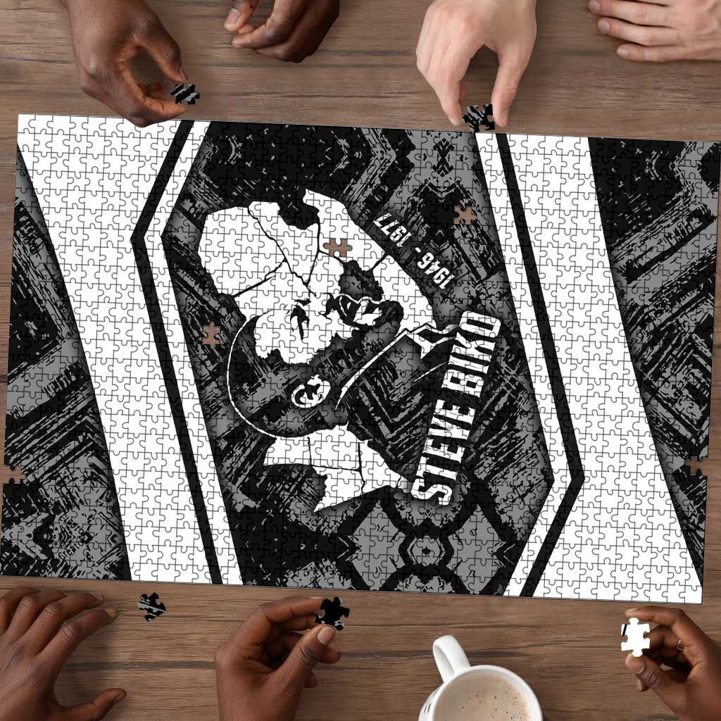 Steve Biko Puzzle with Monochrome Portrait, Ideas Do Not Die Quote - Wonder Print Shop