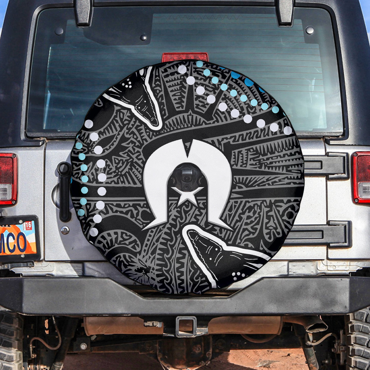 Torest Trait Islands Mix Crocodine Aboriginal Pattern Spare Tire Cover