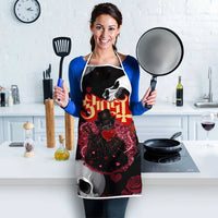 Ghost Valentine Apron with Rockets Skull Heart Pattern