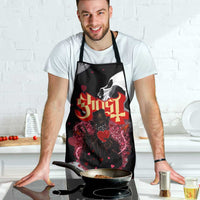 Ghost Valentine Apron with Rockets Skull Heart Pattern