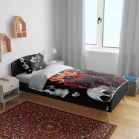 Ghost Valentine Bedding Set with Rockets Skull Heart Pattern