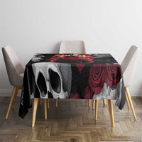 Ghost Valentine Tablecloth with Rockets Skull Heart Pattern