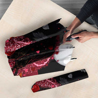 Ghost Valentine Umbrella with Rockets Skull Heart Pattern