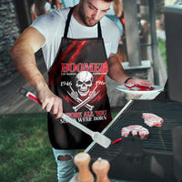 Boomer Generation Apron with Skull Crossbones and Grunge Streak Pattern