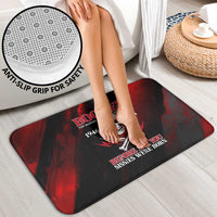 Boomer Generation Bathroom Set with Skull Crossbones and Grunge Streak Pattern