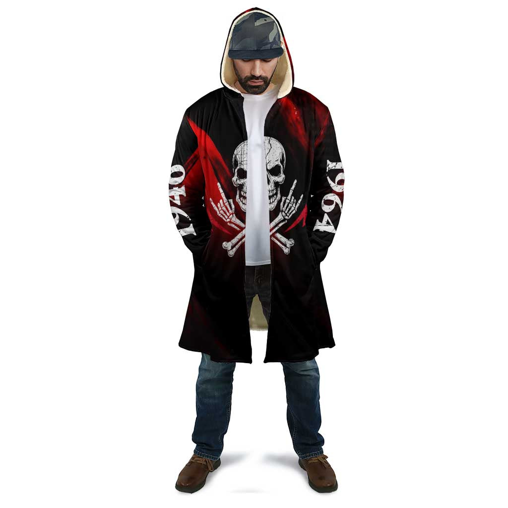Boomer Generation Cloak with Skull Crossbones and Grunge Streak Pattern