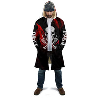 Boomer Generation Cloak with Skull Crossbones and Grunge Streak Pattern