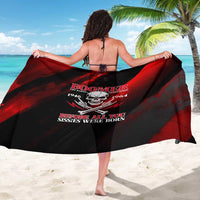 Boomer Generation Sarong with Skull Crossbones and Grunge Streak Pattern