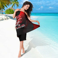 Boomer Generation Sarong with Skull Crossbones and Grunge Streak Pattern