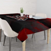Boomer Generation Tablecloth with Skull Crossbones and Grunge Streak Pattern