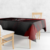 Boomer Generation Tablecloth with Skull Crossbones and Grunge Streak Pattern