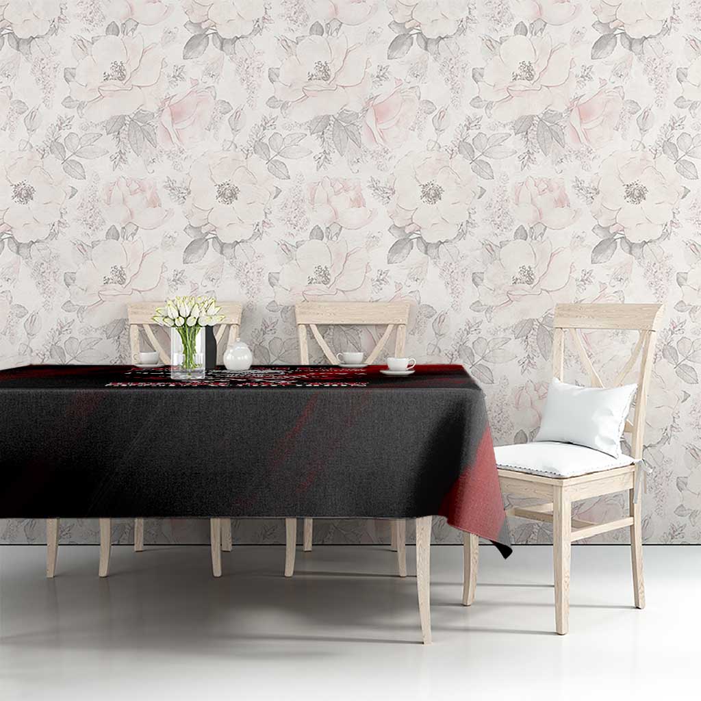 Boomer Generation Tablecloth with Skull Crossbones and Grunge Streak Pattern