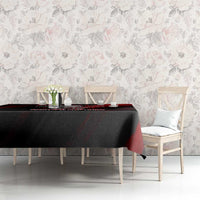 Boomer Generation Tablecloth with Skull Crossbones and Grunge Streak Pattern