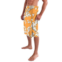 Chubby Duck Lavalava Shocked White Ducks Cartoon Doodle Pattern