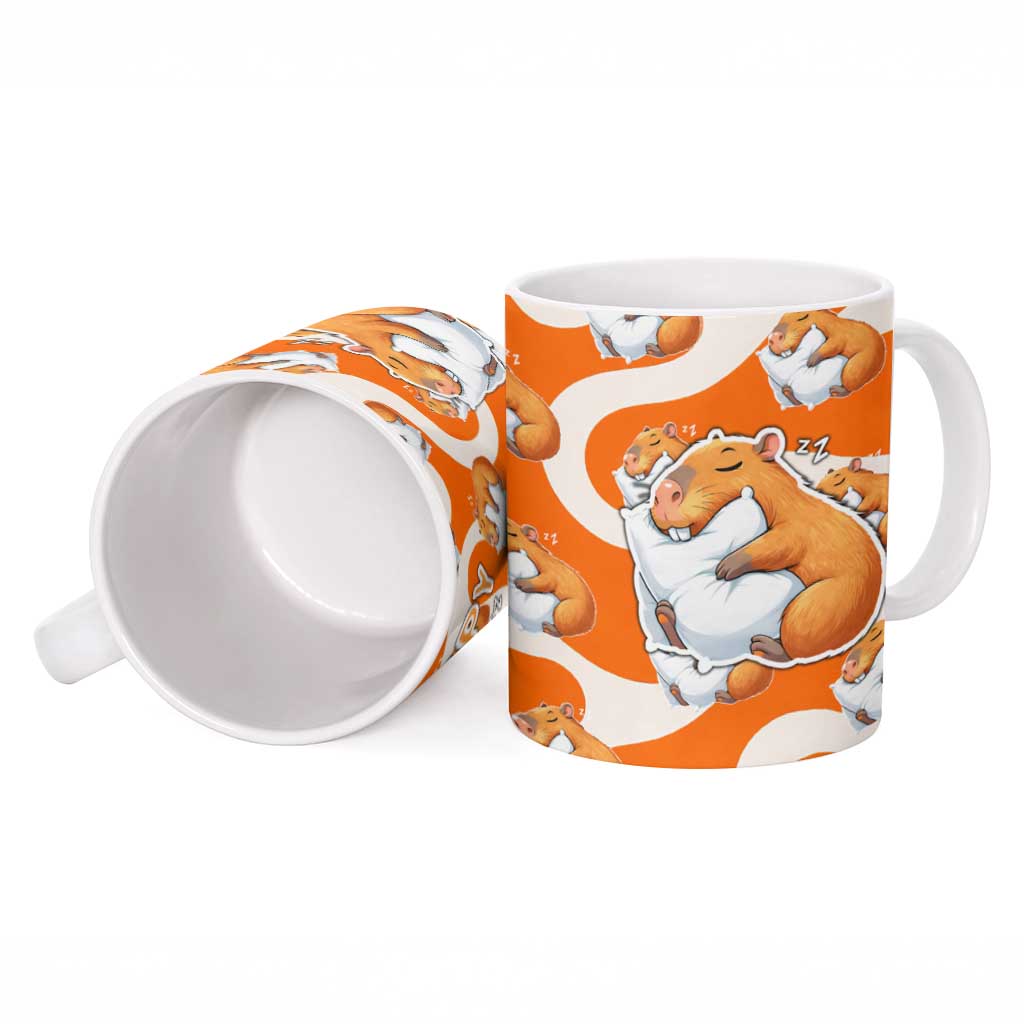 Capybara Sleep Ceramic Mug Sleepybara Nightdress