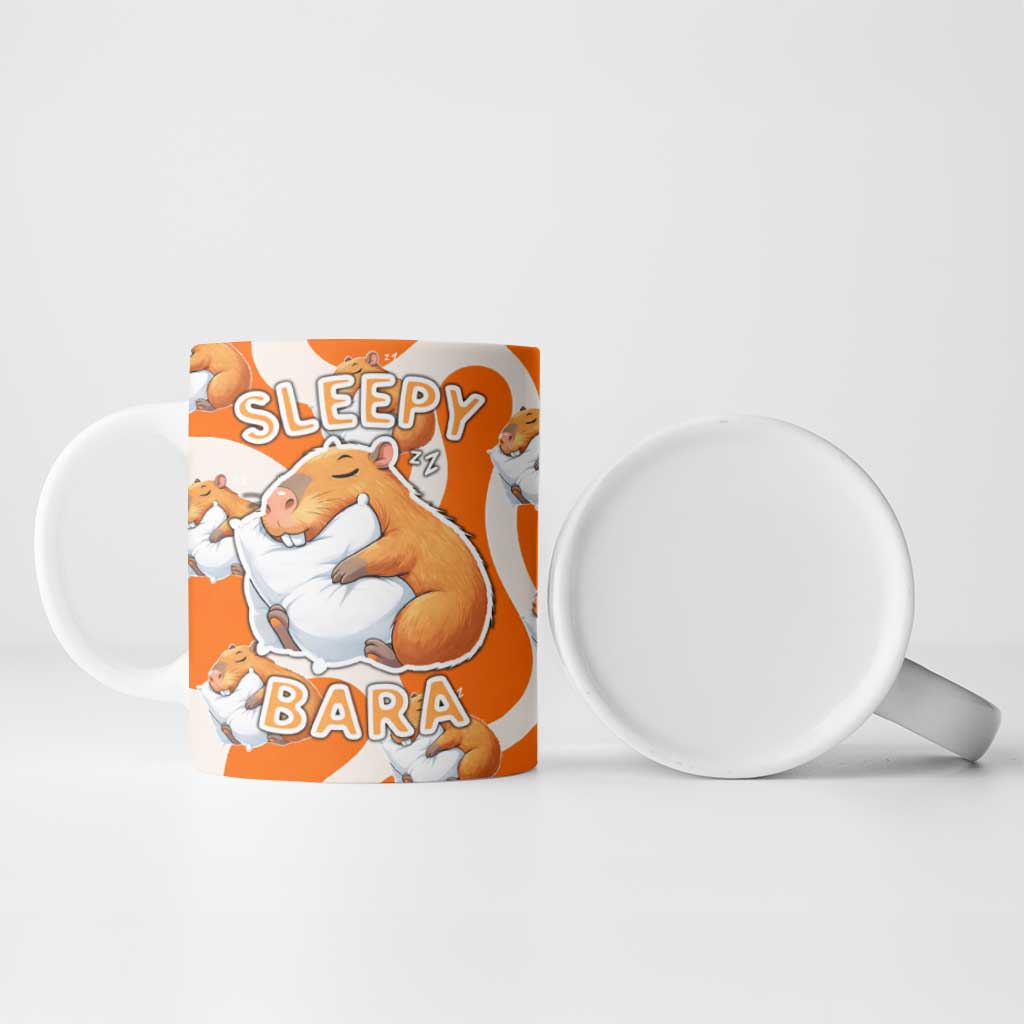 Capybara Sleep Ceramic Mug Sleepybara Nightdress