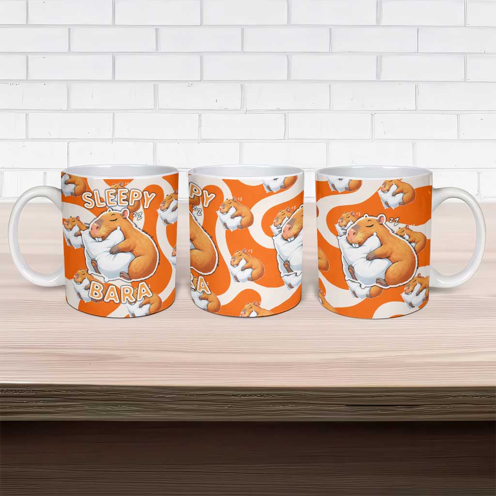 Capybara Sleep Ceramic Mug Sleepybara Nightdress
