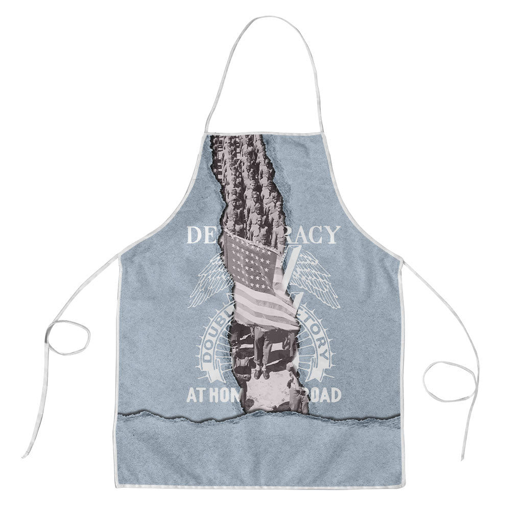 Double V Campaign American Democracy Apron Military Buffalo Soldiers World War II Heritage Art