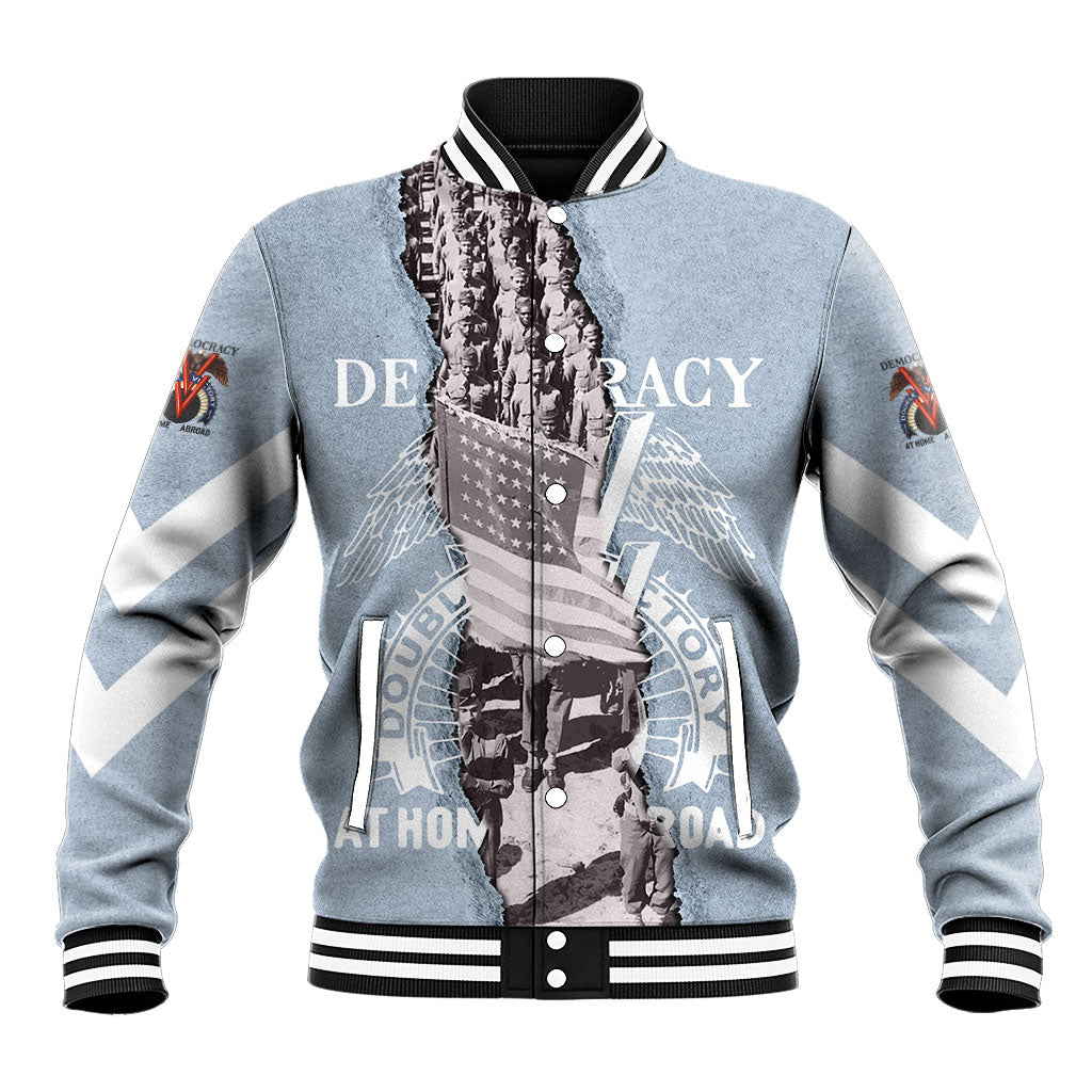 Double V Campaign American Democracy Baseball Jacket Military Buffalo Soldiers World War II Heritage Art