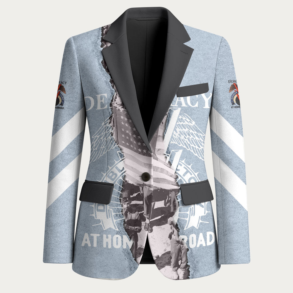 Double V Campaign American Democracy Blazer Military Buffalo Soldiers World War II Heritage Art