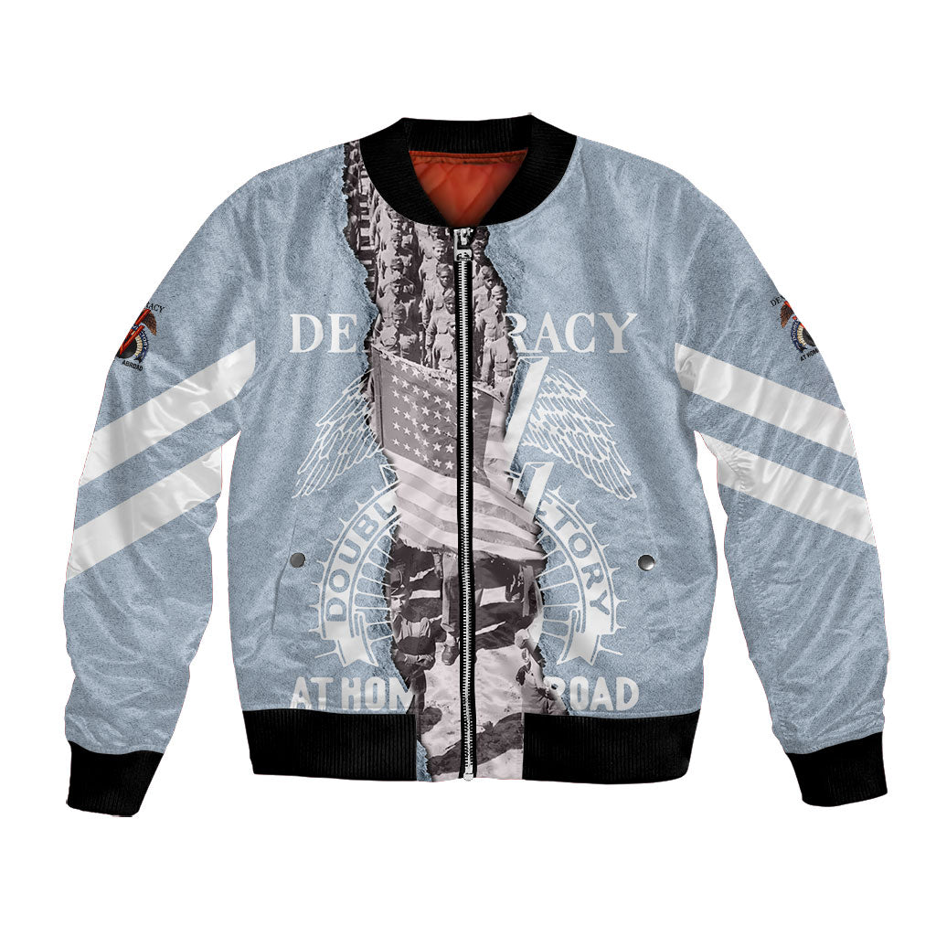 Double V Campaign American Democracy Bomber Jacket Military Buffalo Soldiers World War II Heritage Art