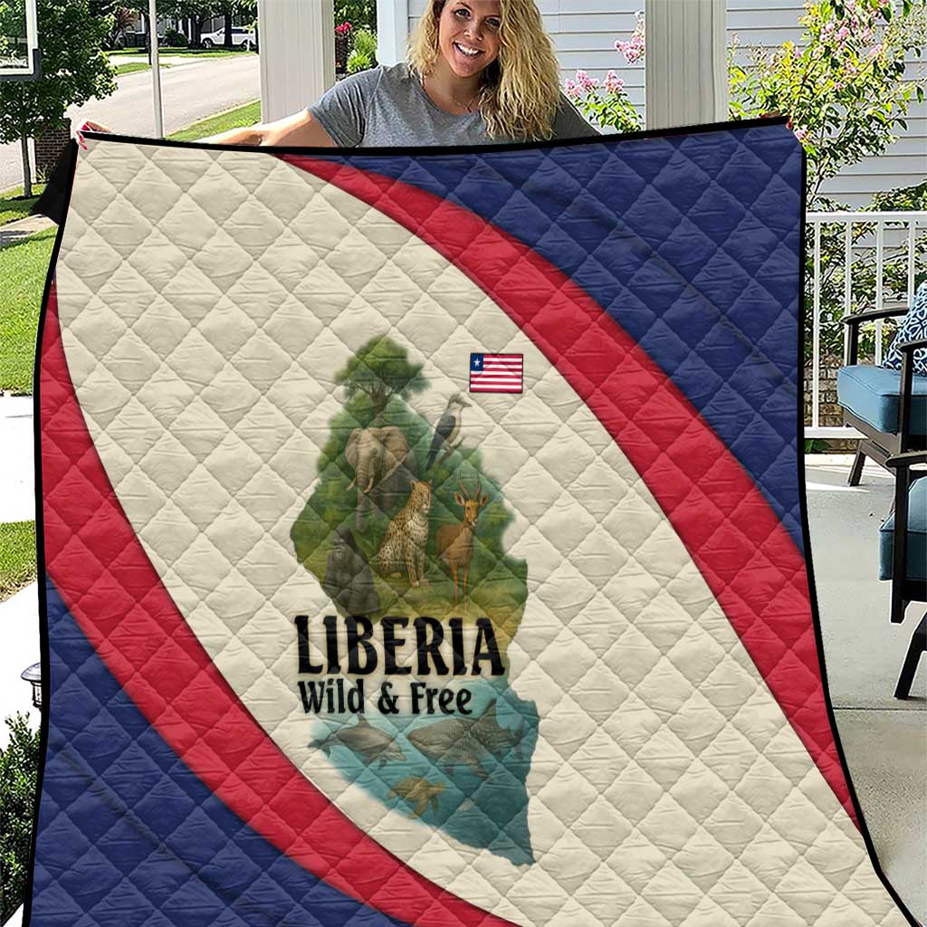 Liberia Wildlife Quilt with African Safari and Ocean Marine Life Design