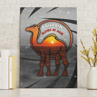 Bahrain Desert Camel Canvas Wall Art with Sunset Glow and Starry Sky