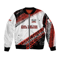 Formula 1 Inspired Bahrain Race Bomber Jacket with Checkered Flag Print