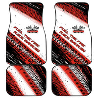 Formula 1 Inspired Bahrain Race Car Mats with Checkered Flag Print