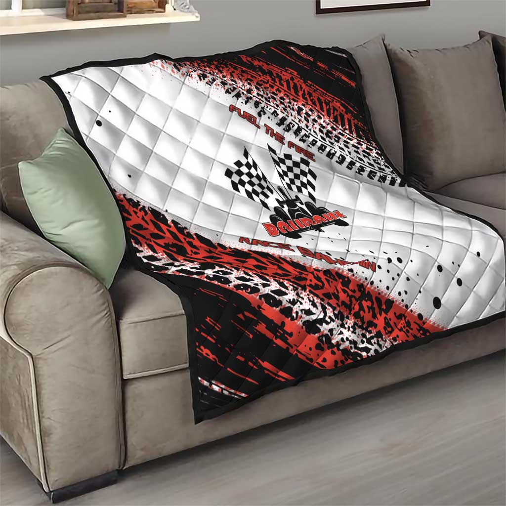 Formula 1 Inspired Bahrain Race Quilt with Checkered Flag Print