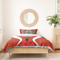 Bahrain Mandala Pattern Bedding Set with National Map and Arabic Geometric Design