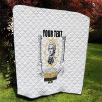Personalized Prince Hall Freemasonry Quilt Masonic Square And Compass Vintage Gold Pillar Illustration