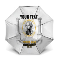 Personalized Prince Hall Freemasonry Umbrella Masonic Square And Compass Vintage Gold Pillar Illustration