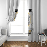 Personalized Prince Hall Freemasonry Window Curtain Masonic Square And Compass Vintage Gold Pillar Illustration