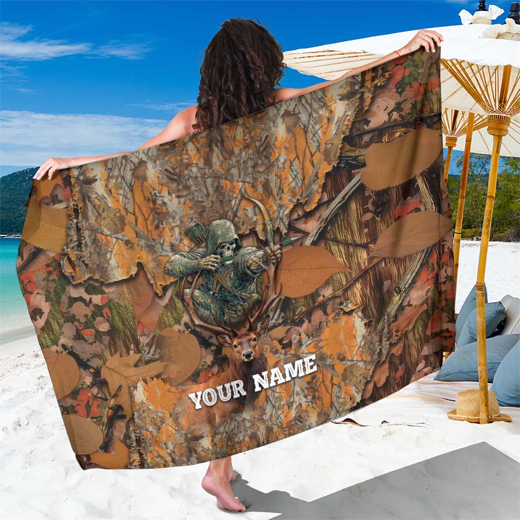 Custom Deer Hunting Sarong Big Game Camo Forest Design and Skeleton Archer - Wonder Print Shop