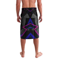 Custom Black And Purple Dragon Bowling Lavalava Magic Orb Graphic on Geometric Black Background Design - Wonder Print Shop