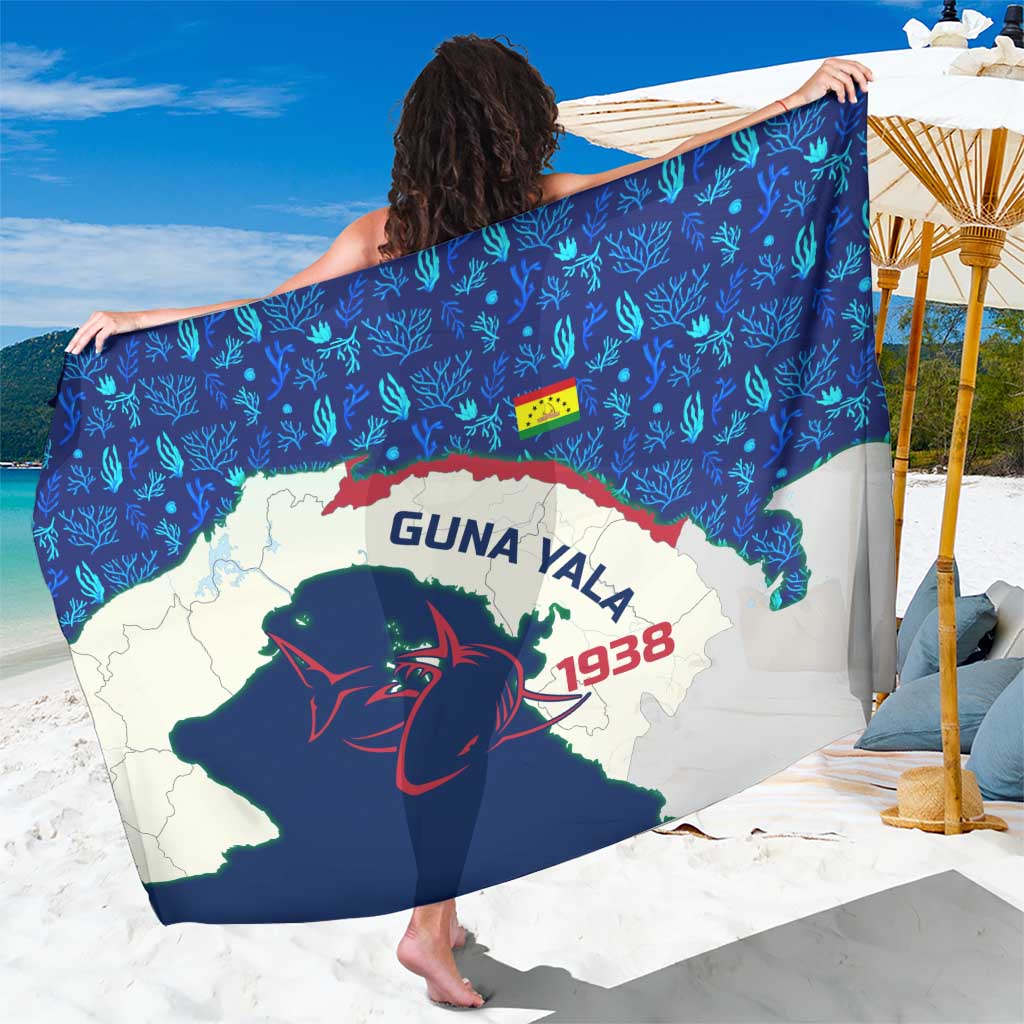 Indigenous Regions of Panama Guna Yala Sarong with Regional Map Lobster Graphic and Coral Pattern 1938 - Wonder Print Shop
